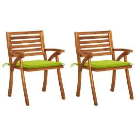 Garten-Esszimmerstühle mit Kissen, 2 Stück, massives Akazienholz von , Gartenstühle - Ref: Foro24-3060813, Preis: 198,97 €, R...