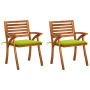 Garten-Esszimmerstühle mit Kissen, 2 Stück, massives Akazienholz von , Gartenstühle - Ref: Foro24-3060813, Preis: 261,19 €, R...
