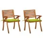 Sillas de comedor jardín con cojines 2 uds madera maciza acacia de , Sillas de jardín - Ref: Foro24-3060813, Precio: 206,67 €...
