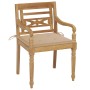 Batavia-Stühle, 2 Stück, massives Teakholz mit beigen Kissen von , Gartenstühle - Ref: Foro24-3062130, Preis: 260,61 €, Rabat...