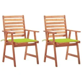 Garten-Esszimmerstühle, 2 Stück, massives Akazienholz und Kissen von , Gartenstühle - Ref: Foro24-3064331, Preis: 158,70 €, R...