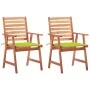 Garten-Esszimmerstühle, 2 Stück, massives Akazienholz und Kissen von , Gartenstühle - Ref: Foro24-3064331, Preis: 161,63 €, R...