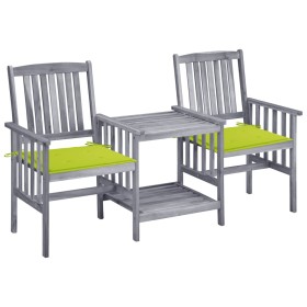 Sillas de jardín con mesita y cojines madera maciza acacia de , Conjuntos de jardín - Ref: Foro24-3061313, Precio: 163,00 €, ...
