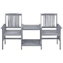 Garden chairs with table and solid acacia wood cushions by , Garden sets - Ref: Foro24-3061313, Price: 163,00 €, Discount: %
