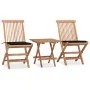 Klappbare Garten-Essgruppe mit 3-teiligen Kissen aus Teakholz von , Gartensets - Ref: Foro24-3063205, Preis: 168,81 €, Rabatt: %