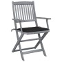 Klappbare Gartenstühle, 2 Stück, Kissen aus massivem Akazienholz von , Gartenstühle - Ref: Foro24-3064489, Preis: 136,48 €, R...