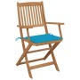 6 pcs folding garden chairs and solid acacia wood cushions by , Garden chairs - Ref: Foro24-3065471, Price: 382,72 €, Discoun...