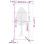 Gartentor aus Cortenstahl, Baumdesign, 105 x 205 cm von , Gartentore - Ref: Foro24-153165, Preis: 266,59 €, Rabatt: %