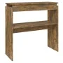 Smoked oak plywood console table 80x30x80 cm by , Side tables - Ref: Foro24-815216, Price: 38,51 €, Discount: %
