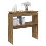 Konsolentisch aus geräuchertem Eichensperrholz, 80 x 30 x 80 cm von , Seitentische - Ref: Foro24-815216, Preis: 39,02 €, Raba...