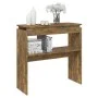 Smoked oak plywood console table 80x30x80 cm by , Side tables - Ref: Foro24-815216, Price: 38,51 €, Discount: %