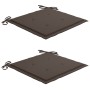 Batavia chairs 2 units solid teak with taupe gray cushions by , Garden chairs - Ref: Foro24-3062135, Price: 260,61 €, Discoun...