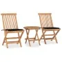Folding garden dining set 3 pieces teak wood cushions by , Garden sets - Ref: Foro24-3063178, Price: 171,22 €, Discount: %