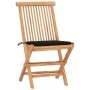 Folding garden dining set 3 pieces teak wood cushions by , Garden sets - Ref: Foro24-3063178, Price: 171,22 €, Discount: %