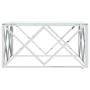 Mesa de centro acero inoxidable y vidrio plateado 80x80x40 cm de , Mesas de centro - Ref: Foro24-349971, Precio: 188,12 €, De...