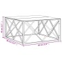 Mesa de centro acero inoxidable y vidrio plateado 80x80x40 cm de , Mesas de centro - Ref: Foro24-349971, Precio: 188,12 €, De...