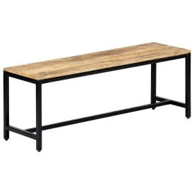Solid raw mango wood dining bench 120 cm by , Dining and kitchen benches - Ref: Foro24-247814, Price: 171,47 €, Discount: %