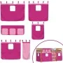 Bunk bed with curtains solid pink pine wood 80x200 cm by , Beds and slatted bases - Ref: Foro24-3283924, Price: 167,56 €, Dis...