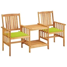 Sillas y mesita de jardín con cojines madera maciza acacia by , Garden sets - Ref: Foro24-3061286, Price: 146,63 €, Discount: %
