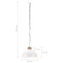 Lámpara colgante industrial 42 cm blanca E27