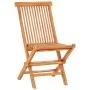 3-piece bistro set with red-red cushions in solid teak wood by , Garden sets - Ref: Foro24-3063234, Price: 203,56 €, Discount: %