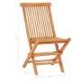 3-piece bistro set with red-red cushions in solid teak wood by , Garden sets - Ref: Foro24-3063234, Price: 203,56 €, Discount: %