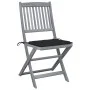 Klappbare Gartenstühle, 2 Stück, Kissen aus massivem Akazienholz von , Gartenstühle - Ref: Foro24-3064543, Preis: 136,96 €, R...