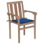 Stackable garden chairs 6 pcs solid teak wood with cushions by , Garden chairs - Ref: Foro24-3073416, Price: 752,93 €, Discou...