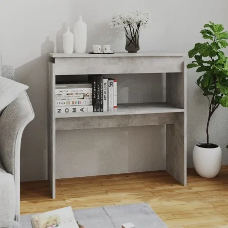 Gray engineered wood console table 80x30x80 cm by , Side tables - Ref: Foro24-808318, Price: 40,80 €, Discount: %