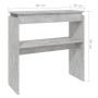 Grauer Konsolentisch aus Holzwerkstoff, 80 x 30 x 80 cm von , Seitentische - Ref: Foro24-808318, Preis: 41,39 €, Rabatt: %