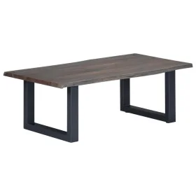 Gray solid acacia natural edge coffee table 115x60x40 cm by , Coffee table - Ref: Foro24-247829, Price: 150,58 €, Discount: %