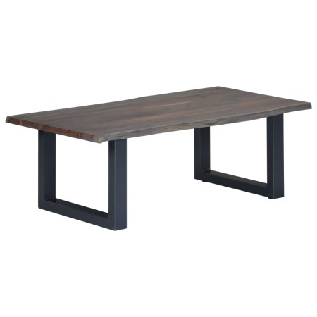 Gray solid acacia natural edge coffee table 115x60x40 cm by , Coffee table - Ref: Foro24-247829, Price: 152,79 €, Discount: %