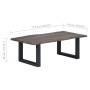 Gray solid acacia natural edge coffee table 115x60x40 cm by , Coffee table - Ref: Foro24-247829, Price: 152,79 €, Discount: %