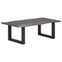 Mesa de centro borde natural de acacia maciza gris 115x60x40 cm de , Mesas de centro - Ref: Foro24-247829, Precio: 152,79 €, ...