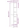 Armario Roble negro 30 x 50 x 200 cm Madera contrachapada