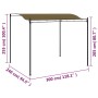 Toldo parasol gris taupe 3x2,4 cm 180 g/m²