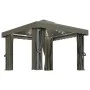 Gazebo with curtain and LED light strip taupe aluminum 3x3 m by , Tents and gazebos - Ref: Foro24-3070349, Price: 492,51 €, D...