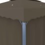 Gazebo with curtain and LED light strip taupe aluminum 3x3 m by , Tents and gazebos - Ref: Foro24-3070349, Price: 449,66 €, D...
