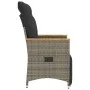 Garden recliner with gray synthetic rattan cushions by , Garden chairs - Ref: Foro24-365665, Price: 123,38 €, Discount: %