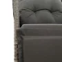 Garden recliner with gray synthetic rattan cushions by , Garden chairs - Ref: Foro24-365665, Price: 123,38 €, Discount: %