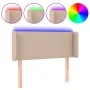 Headboard with LED synthetic leather cappuccino color 83x16x78/88 cm by , Headboards and footboards - Ref: Foro24-3123033, Pr...