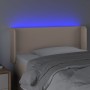 Kopfteil mit LED-Kunstleder in der Farbe Cappuccino, 83 x 16 x 78/88 cm von , Kopf- und Fußteile - Ref: Foro24-3123033, Preis...