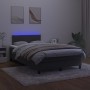 Boxspringbett mit Matratze und LED-Samt in Schwarz, 120 x 190 cm von , Betten und Lattenroste - Ref: Foro24-3270143, Preis: 3...