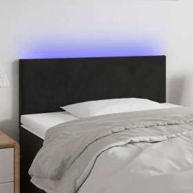 Kopfteil aus schwarzem Samt mit LED 100x5x78/88 cm von , Kopf- und Fußteile - Ref: Foro24-3121376, Preis: 52,04 €, Rabatt: %