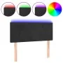 Cabecero con LED de terciopelo negro 100x5x78/88 cm de , Cabeceros y pies de cama - Ref: Foro24-3121376, Precio: 52,04 €, Des...