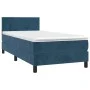 Box spring bed with mattress and LED dark blue velvet 80x200 cm by , Beds and slatted bases - Ref: Foro24-3134253, Price: 267...