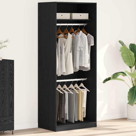 Armario Roble negro 80 x 50 x 200 cm Madera contrachapada