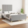 Bed frame with headboard light gray fabric 120x190 cm by , Beds and slatted bases - Ref: Foro24-3270513, Price: 168,63 €, Dis...