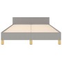 Bed frame with headboard light gray fabric 120x190 cm by , Beds and slatted bases - Ref: Foro24-3270513, Price: 168,63 €, Dis...