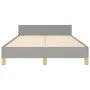 Bed frame with headboard light gray fabric 120x190 cm by , Beds and slatted bases - Ref: Foro24-3270513, Price: 173,55 €, Dis...